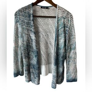 Nic + Zoe Boucle Cotton 3/4 Sleeve Cardigan